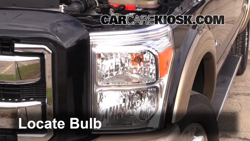 2014 Ford F-350 Super Duty King Ranch 6.7L V8 Turbo Diesel Lights Headlight (replace bulb)